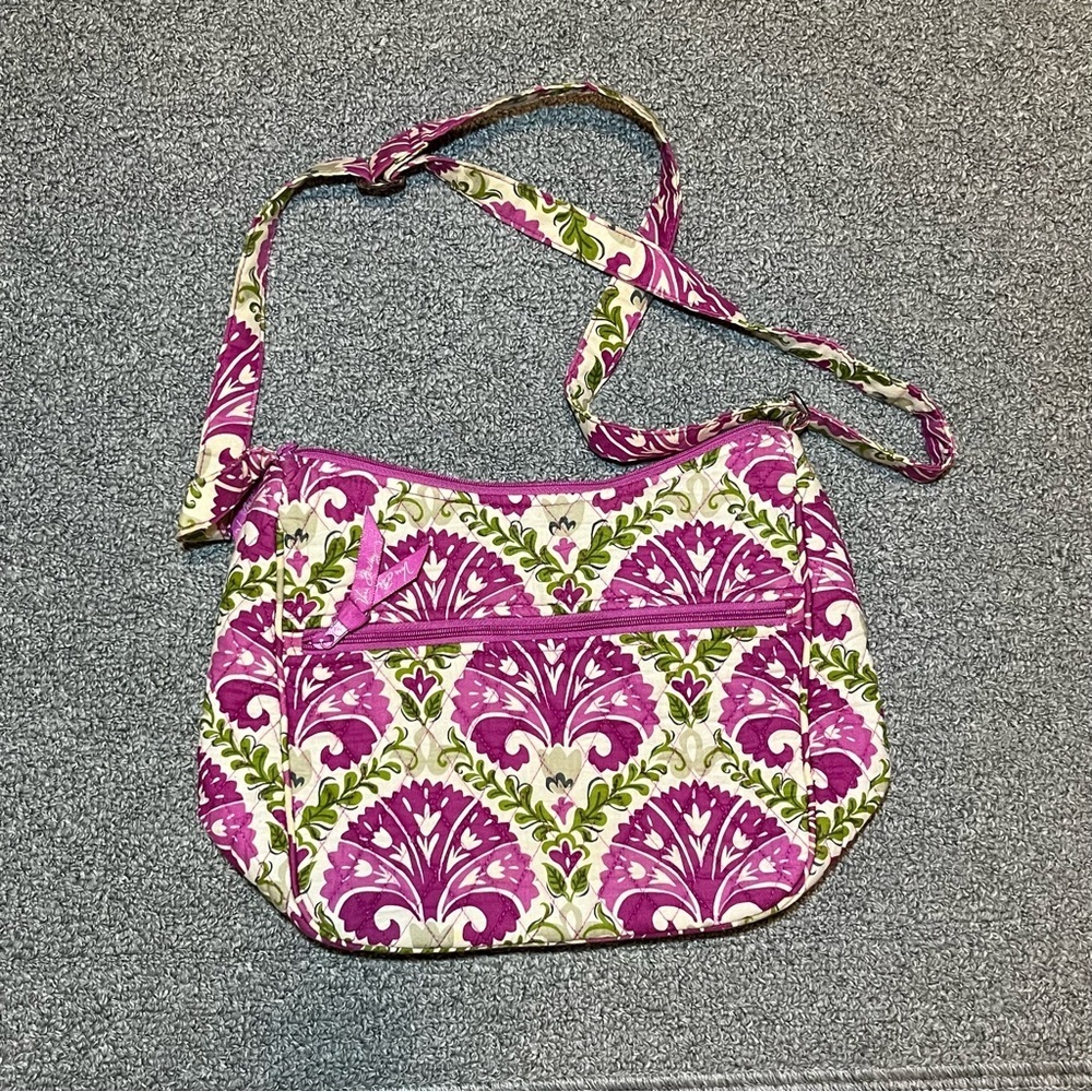 Vera Bradley Pink Julep Tulip Zip Closure Tote Retired